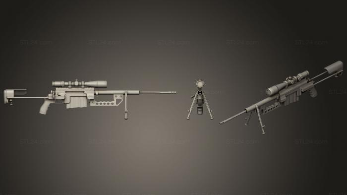 Weapon (Barrett M82, WPN_0217) 3D models for cnc